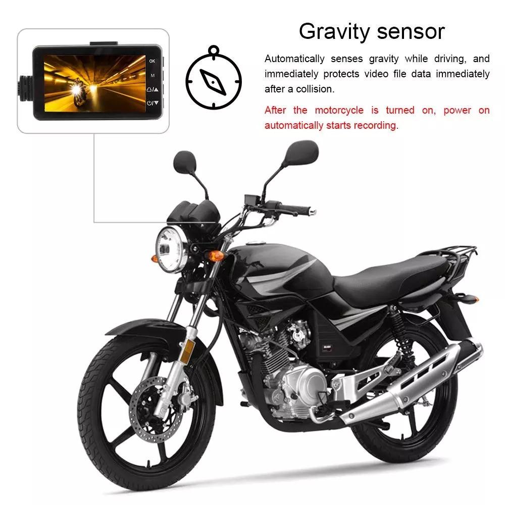 Dual Lens 3" Motorcycle Camera: HD, Waterproof, Front & Rear Recording, Anti-Shake