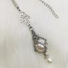 Natural Crystal Holder Necklace Colorful Stone Mesh Pocket Pendant Choker Adjustable Chain Neckchains for Women Girl
