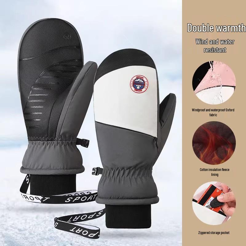 Unisex Winter Ski Gloves - Warm, Waterproof, Windproof, Anti-Slip, Wear-Resistant for Cycling & Riding