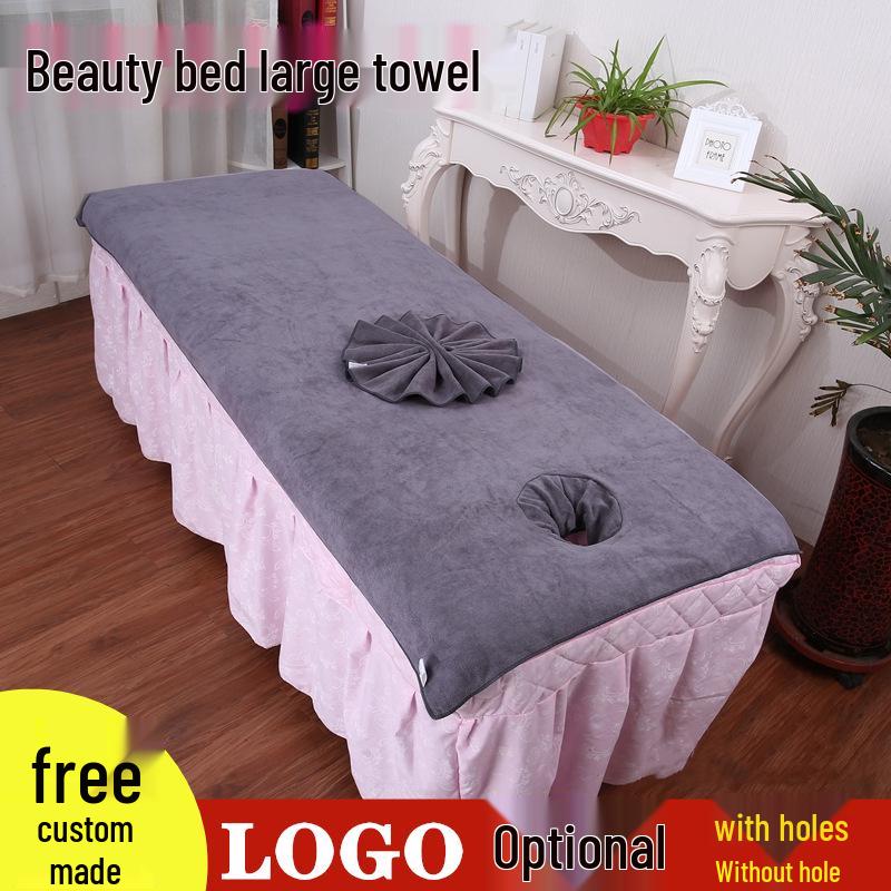 Large Absorbent Bedding Towel with Hole for Massage Therapy Bed