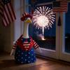 1 Set Independence Day Goose Outfit Outdoor Porch Goose Costumes Patriotic Stars And Stripes Jacket Hat Set for 23 Inch