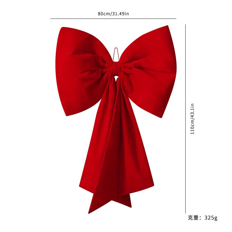 Velvet Bows Knot Xmas Tree Decor 1PC Christmas Decorative Super Large Bow Pendant Front Doors Outdoor Activities Party DIY