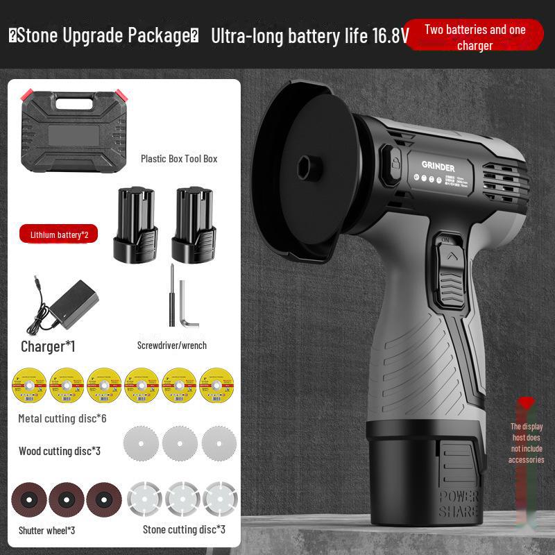 16.8V Mini Angle Grinder: Compact, Rechargeable, Multi-Function Lithium Battery Cutting Tool