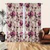 Set Of 2 Peony Floral Pattern Curtains Designed Light Blocking Premium Material Suitable Living Room Bedroom Da Elegant Made Polyester Great Window