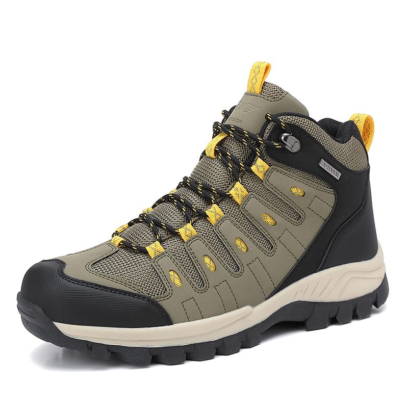 Spring New Outdoor Men'S Mid Top Anti Slip Mountaineering Shoes For Off Road Sports Comfortable Multi Functional Sports Shoes
