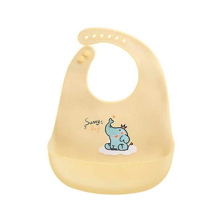 Children's Lightweight Waterproof Bib Baby Silicone Bib for Summer Comfort Baby Complementary Food Feeding Bag Drool Bag