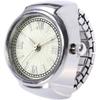 Stainless Steel Link Ring Watch Unisex Analog Fashion Accessory Lightweight Alloy Case Battery Operated Casual Use
