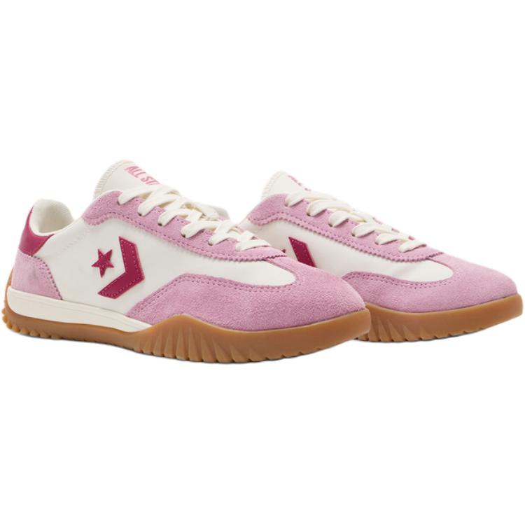 Converse Run Star Trainer Comfortable and Versatile Durable Low-top Casual Shoes Unisex Pink and White