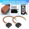 X Autohaux 2 Set Turn Signal Light Socket Brake Lamp Pigtail Harness for Ford F-150 Focus