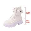 Large Size Muffin and Medium Tube Strap Martin Boots Autumn and Winter New Metal Buckle Strap Women's Boots