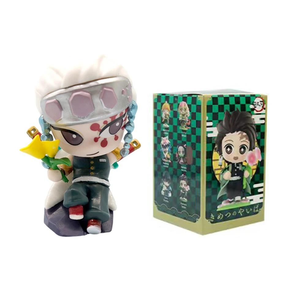 Demon Slayer Figure Set 12pcs Q Version Anime PVC Collectible Model Toy Desktop Decoration Gift for Fans