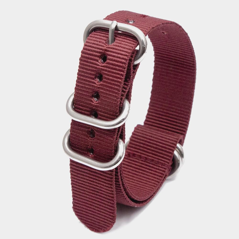 Silver Smooth Oval Buckle Nylon Watch Strap - Waterproof E-commerce Source Watch Band