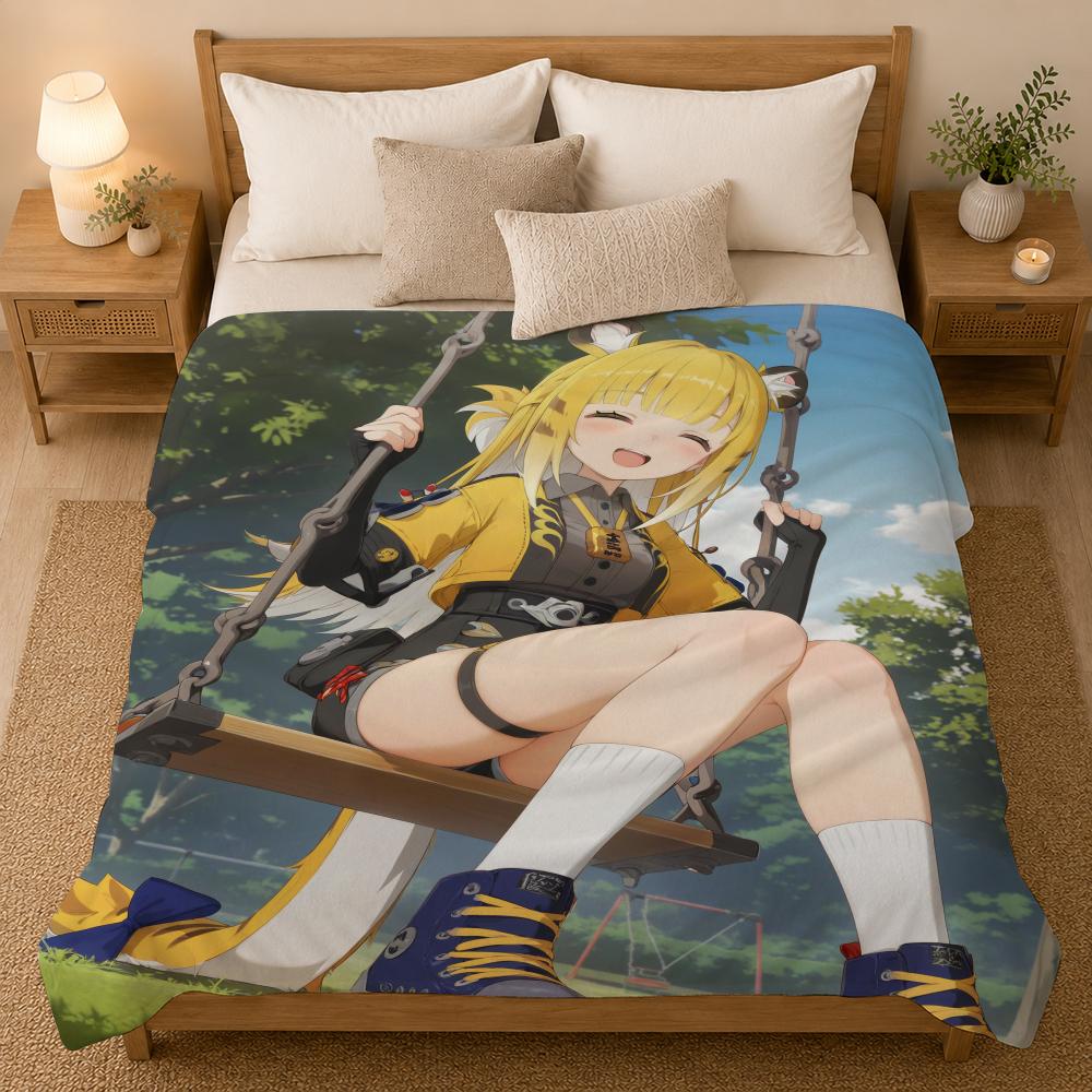 Zenless Zone Zero Game Throw 240g flannel blanket, suitable for sofas, beds, offices, exquisite gift blankets