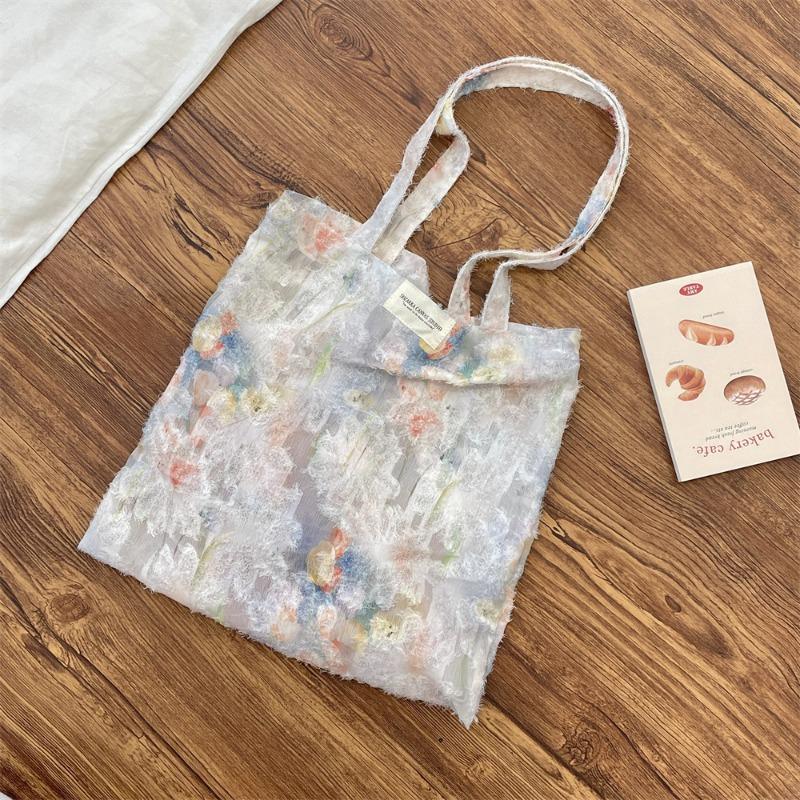 5381 New Lace Fairy Flower Vest Bag Hand Carry Bag Large Capacity Shoulder Bag Lazy Wind Underarm Bag