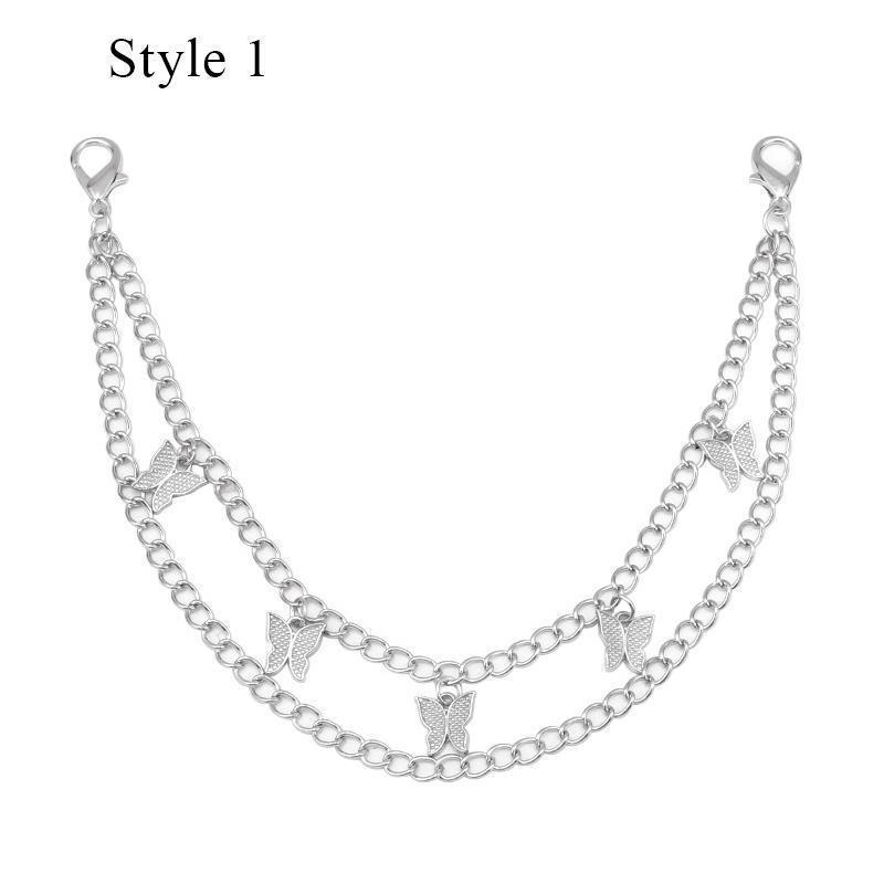 

Multi-layer Metal Charms Bag Chain Cross Pendant Backpack Decoration DIY Exquisite Pearl Purse Chain Women Men Bag Accessories