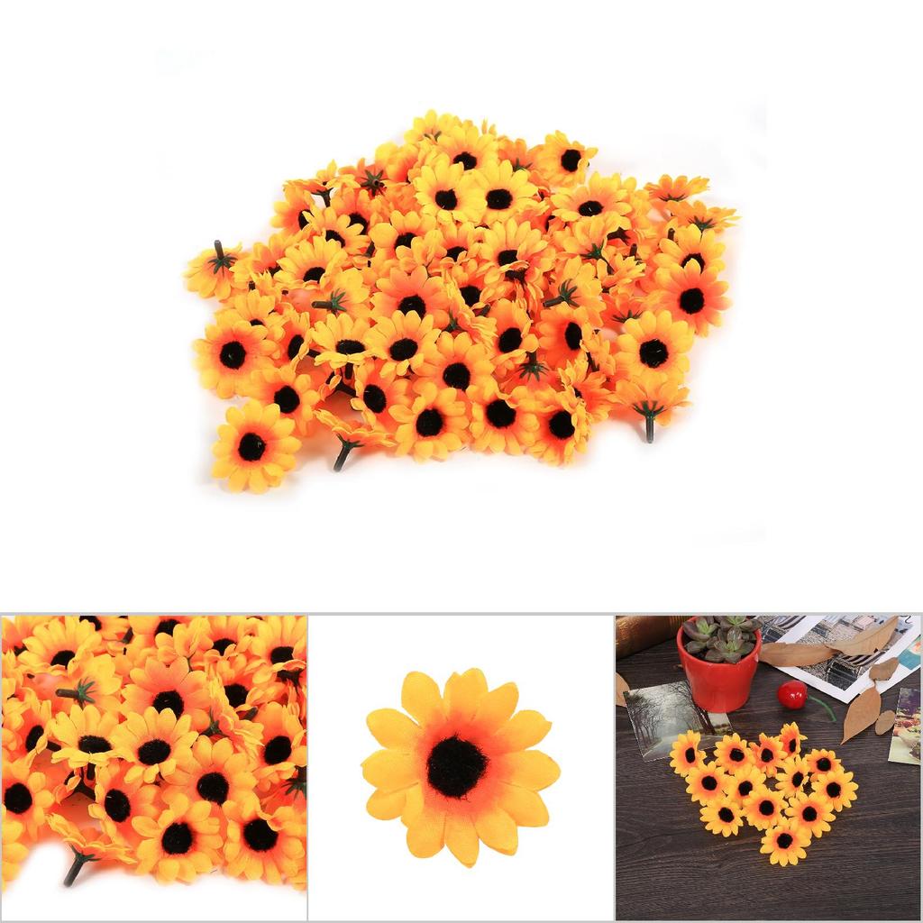 Gänseblümchen-Blütenköpfe 11 Farben Künstliche Gerbera-Gänseblümchen Stoffblumen Hochzeitsfeier Dekoration Bastelblumenköpfe