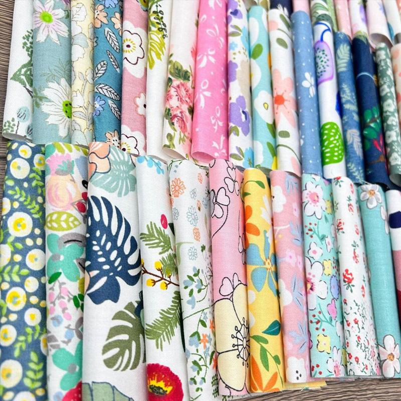 50 Pieces Cotton DIY Patchwork Square Patchwork 10 x10cm Sewing Material Quilting Decoration Mixed Style Fabric Cloth