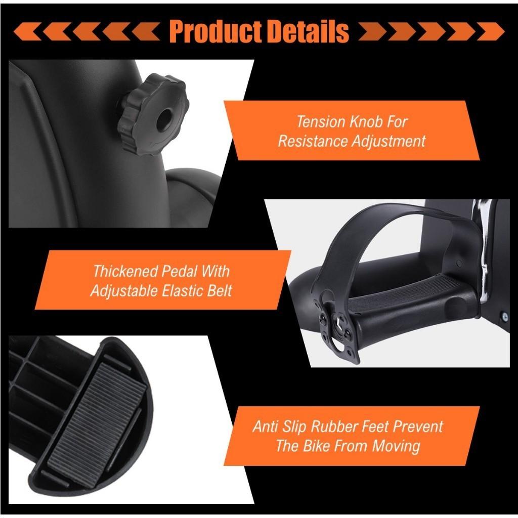 2 w 1 rower treningowy z pedałami, przenośny rower fitness, wielofunkcyjna bieżnia rowerowa z elektronicznym wyświetlaczem LCD
