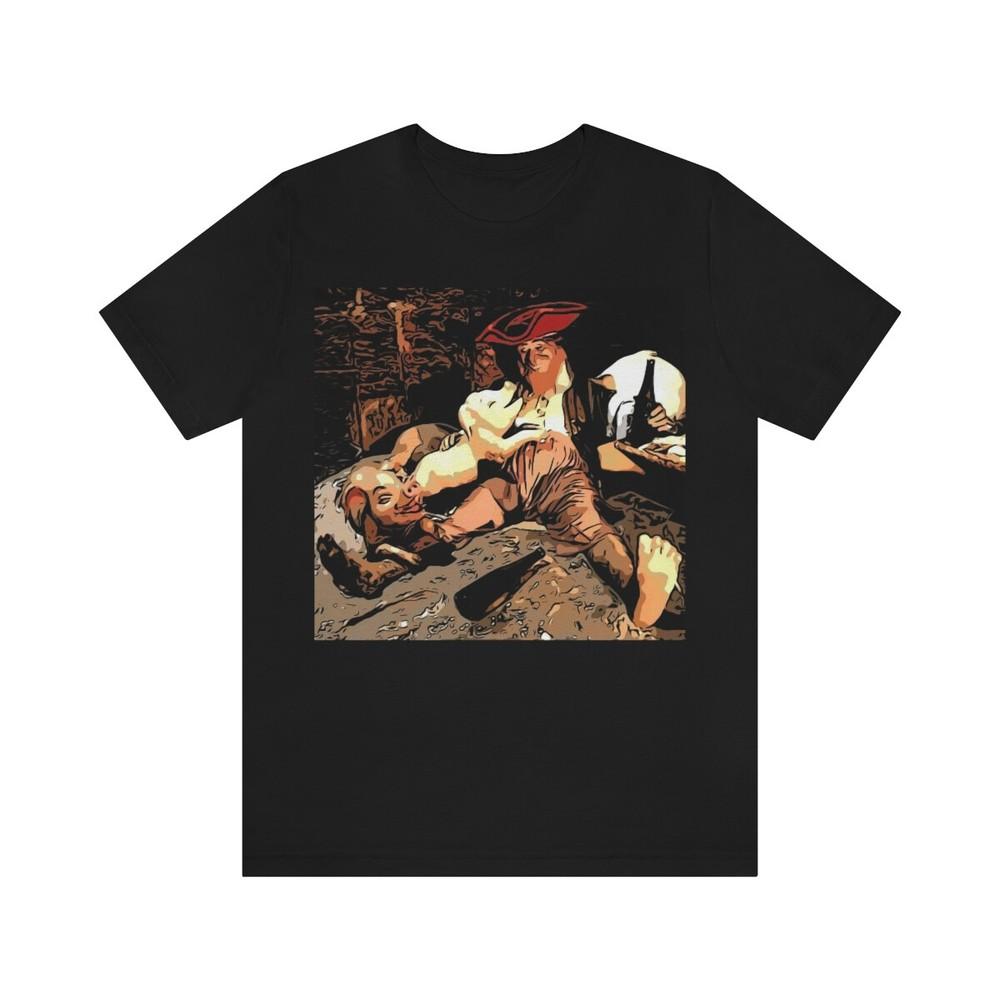 Футболка с росписью Disneyland ПИРАТЫ КАРИБСКОГО МОРЯ Унисекс S