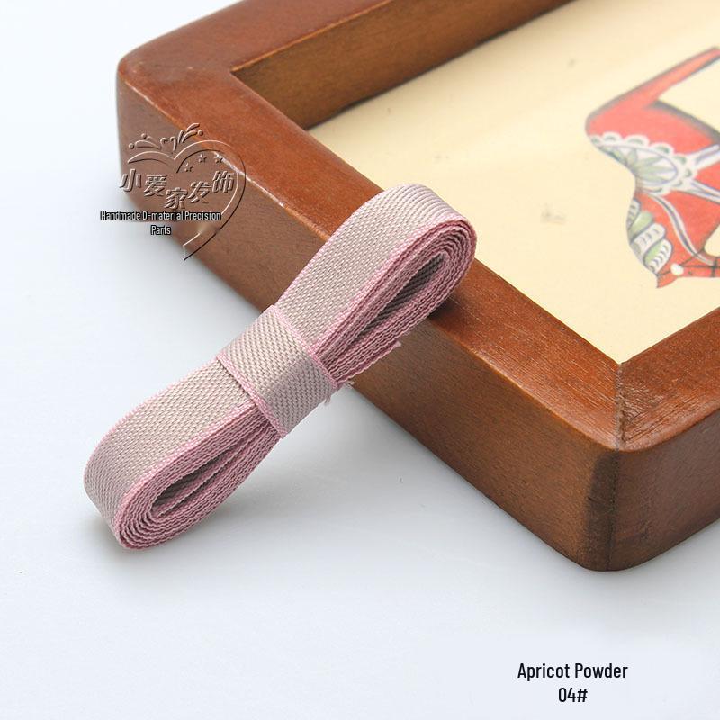10 Yards 1cm Korean Colored Edge Cotton Webbing for Hair Clip Bows and Ribbon Accessories