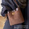 Frosted retro small bag women's autumn and winter 2025 new casual shoulder messenger bag popular bucket bag this year