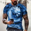 Retro Chinese Dragon Pattern T Shirt For Men Cool Dragon 3D Printed