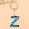Ciondolo Acrilico con Stampa Oceano Blu con 26 Lettere Inglesi - Ornamento da Appendere alla Moda