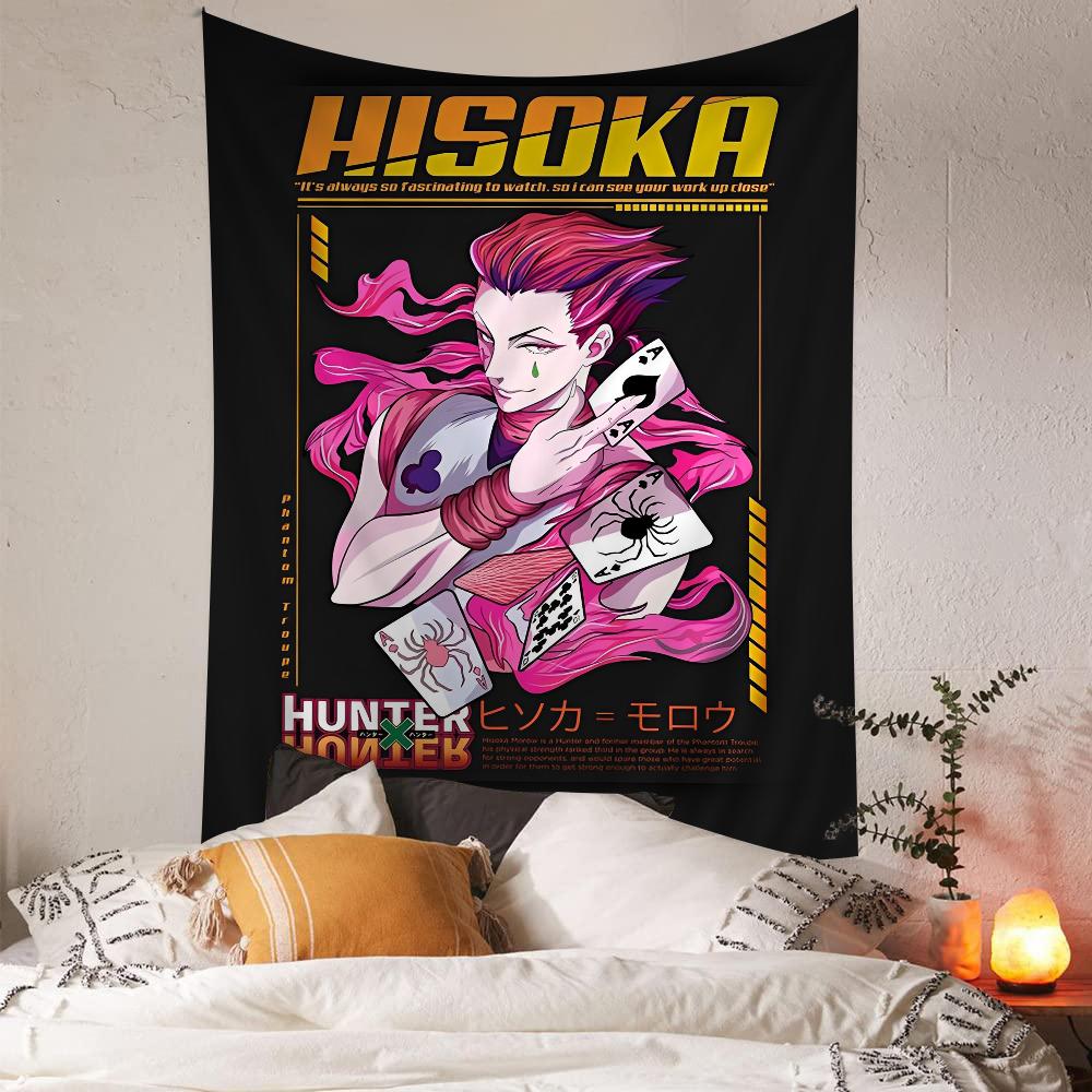 Hunter X Hunter Hisoka Anime  Printed Large Wall Tapestry Indian Buddha Witchcraft Bohemian Hippie Wall Art Decor