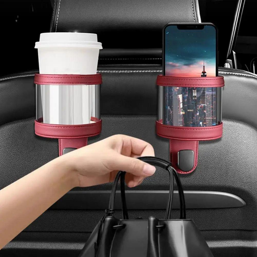 Transparent Car Back Seat Cup Holder Wear-resistant Hanging Water Cup Fixing Bracket  Travel