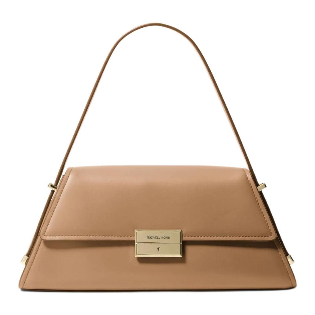 Michael Kors MK Ludlow Gold Metal Hardware Leather Tote Shoulder Bag Medium Women bags Brown 30F4GLNL2L-HUSK
