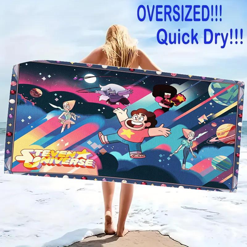 Steven Universo Print Beach Towel, Large Soft Quick Dry Towel for Beach Camping Swimming