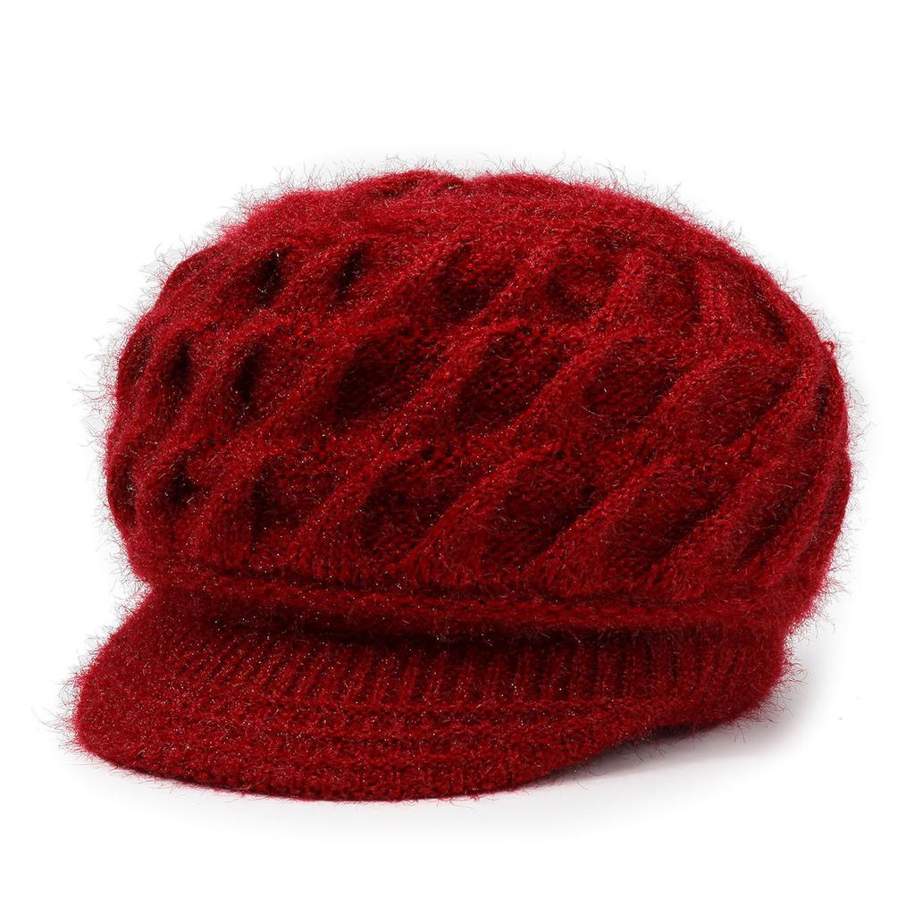 Middle-aged and Elderly Women's Winter Hats Thickened Winter Ear Protectors Fleece Fashion Warm Wool Hats Knitted