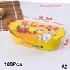 100Pcs Disposable Cartoon Octopus Ball Packaging Box Japanese Street Food Takoyaki Takeaway Snack Packing Container Party