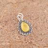 Mothers day Sale Pear Yellow Cat'S Eye Gemstone Sterling Silver Pendant Jewelry PP-26-49