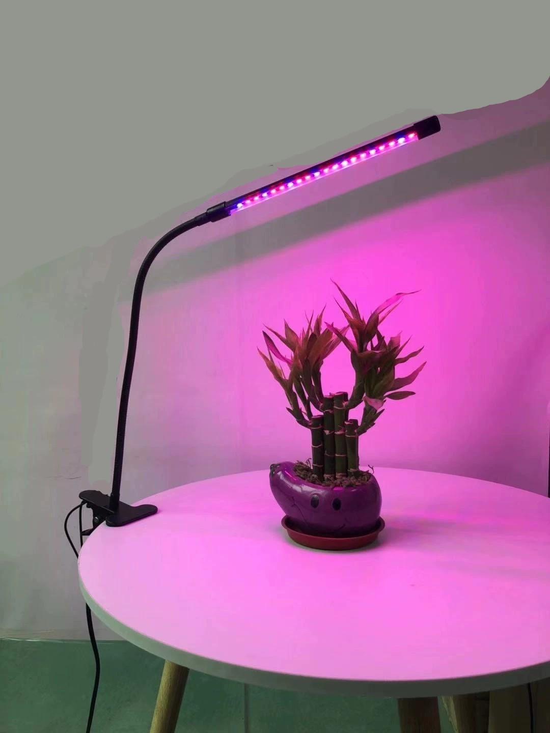 

USB Timer LED Plant Clip Light for Succulents, Flowers, and Seedlings with Red/Blue Spectrum 1-head чорний