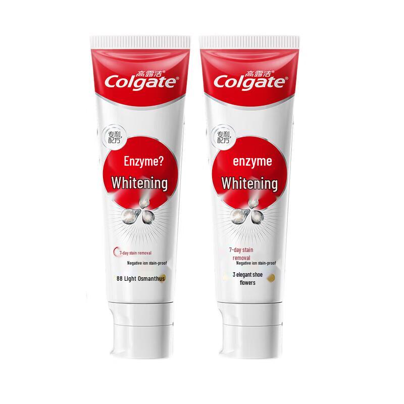 Colgate Enzyme Whitening Toothpaste - Osmanthus Fresh Breath (Twin Pack)