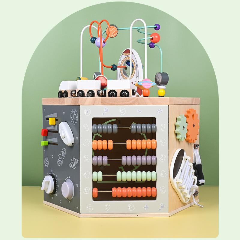 Children'S Bead Puzzle Infants Over 6 Months Montessori Intellectual Development Beaded Small Toys Treasure Box Building Block