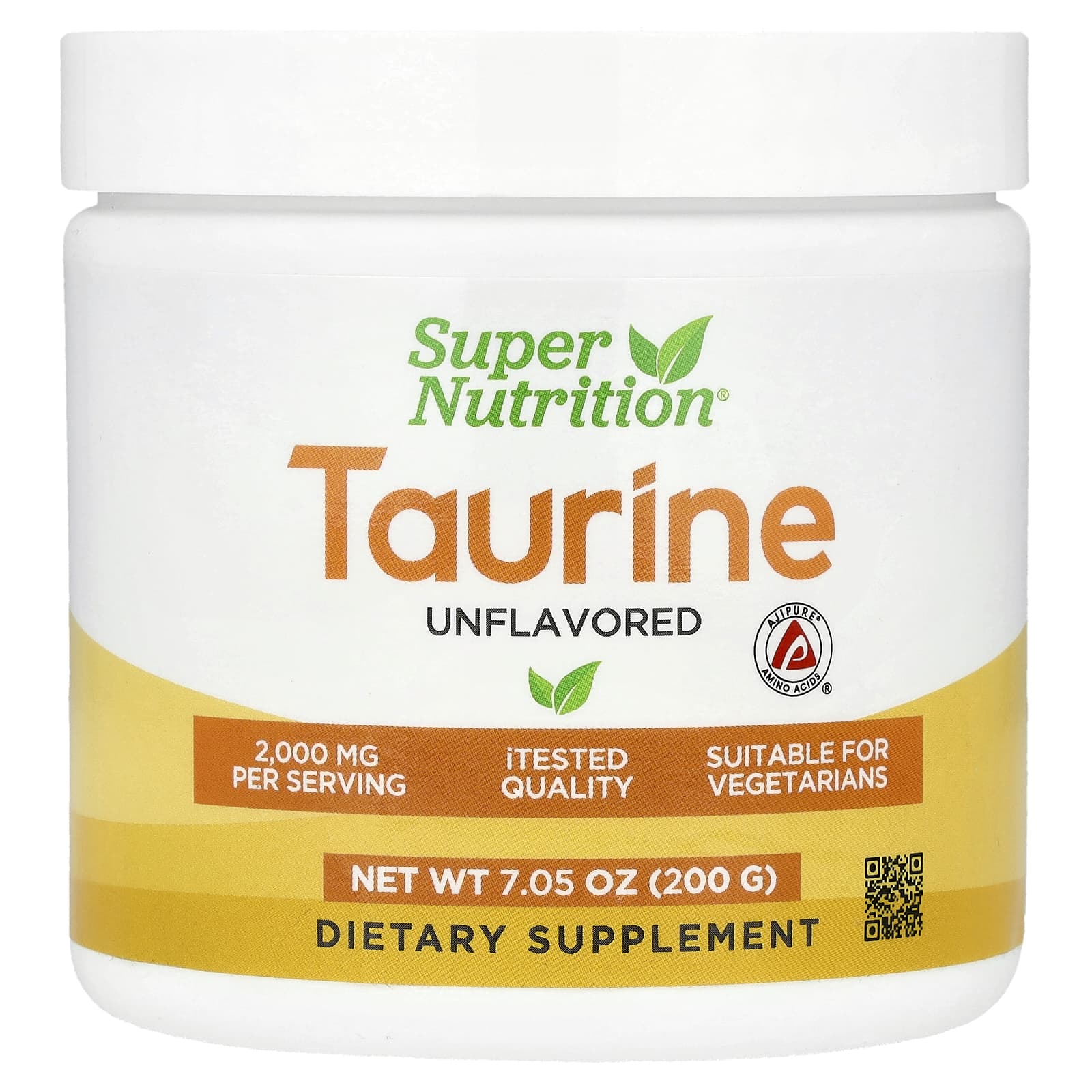 

Taurine, Unflavored, 200G(7.05Oz)
