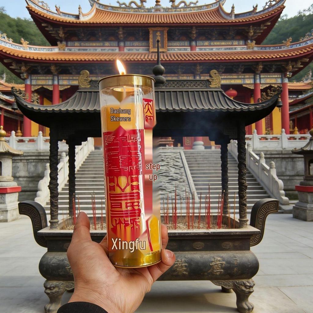 2026 New Ghee Lamp "Tian Guan Ci Fu: Smooth Success, Step-by-Step Rise"