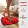 Red Non-slip Quick Dry Bath Rug  Bedroom Bedside Decorative Floor Mat
