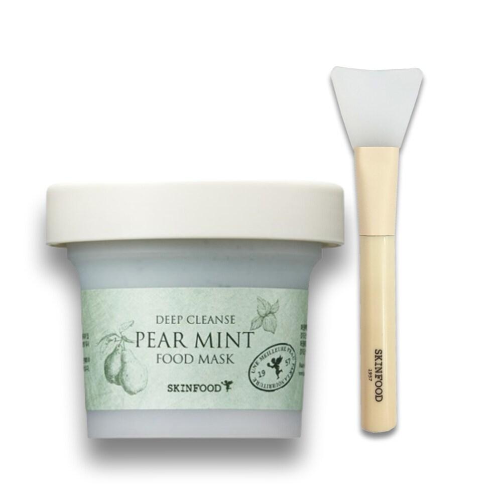 Skinfood Fairmint Food Mask 120g + 1 Wash-Off Silicone Brushes