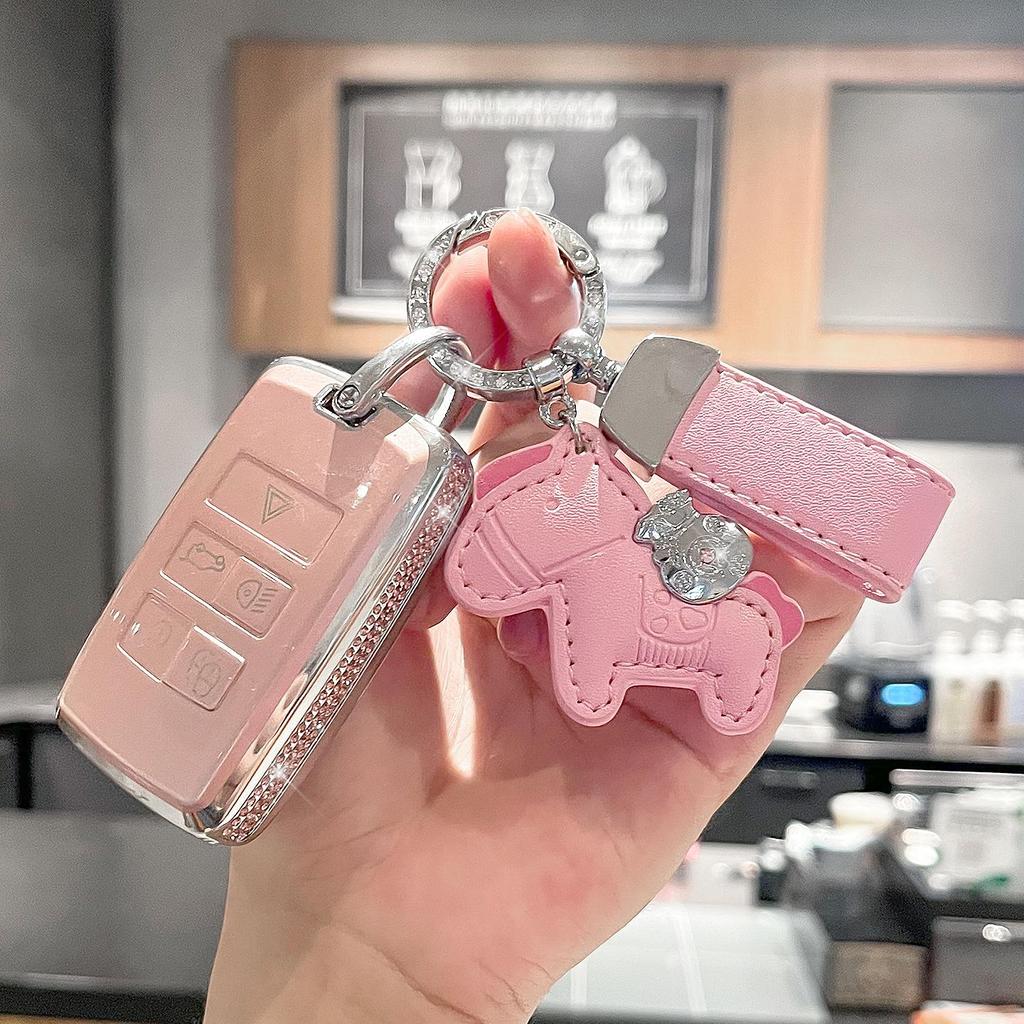 Land Rover Schlüsselhülle für Discovery, Range Rover Evoque, Velar, Freelander, Defender, Sport - High-End Auto-Schlüsselhülle