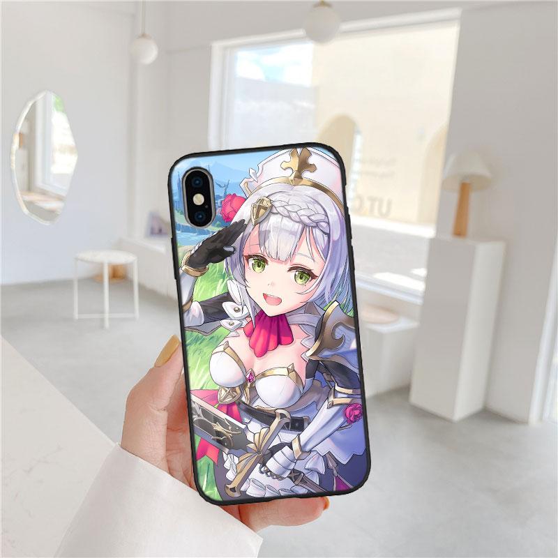 FM26 Genshin Impact Soft Shell Phone Case for iPhone 16 15 14 13 12 Pro Max Plus Mini