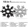 Mini 18 In 1 Snowflake Multi-tool Key Ring Wrench Hex Wrench Multi-function Outdoor Hex Multi-tool  Multitool