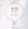 Pair of Heart Shaped Pearl Earrings And Necklace Set Elegant Jewelry Combo for Women