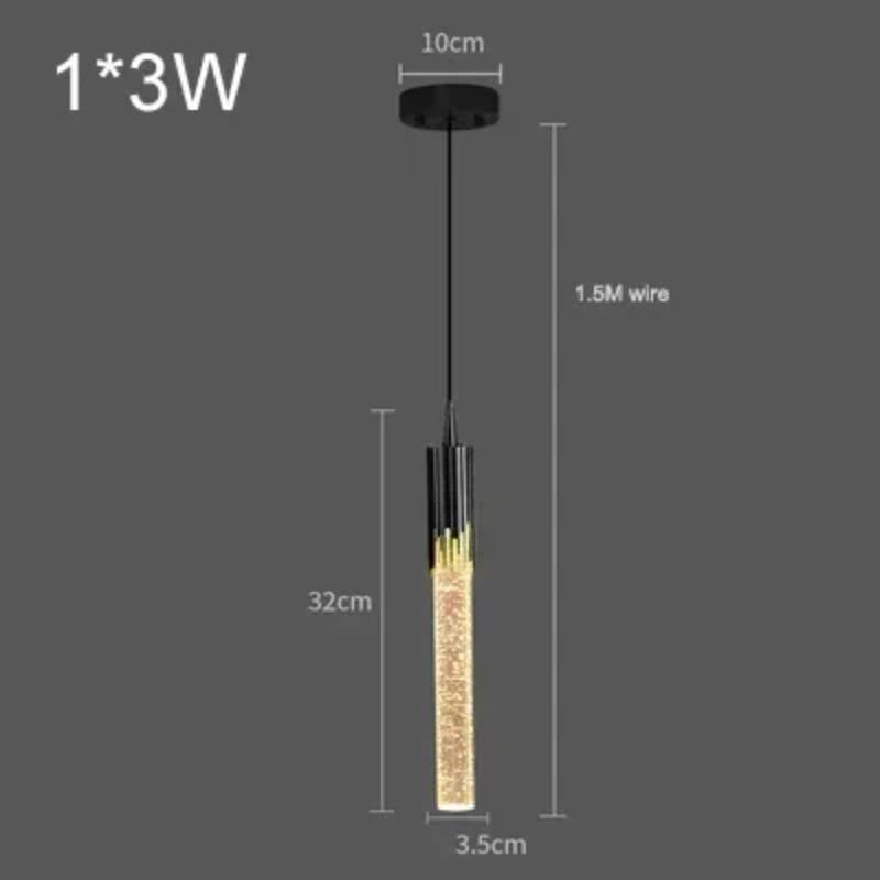 Modern Crystal Pendant Lamps Home Decor Bedside Hanging Light for Living Room  Bedroom Ceiling Chandelier Lights