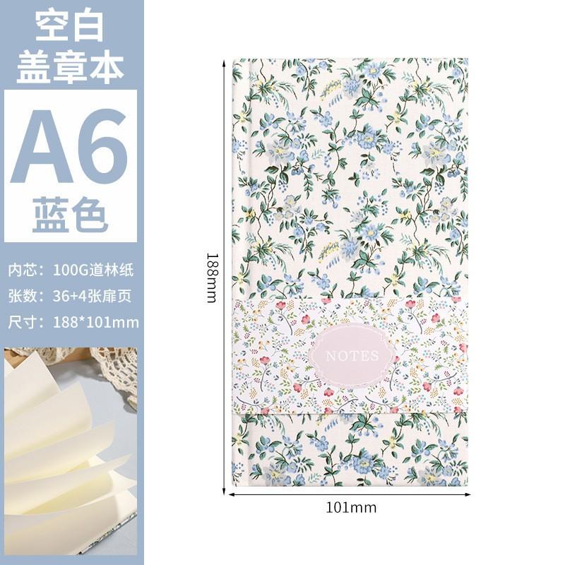A6 Blank Notebook Travel Journaling Stamp Collecting Daily Planning Fabric Cover Wire-O Bound 100gsm Offset Paper