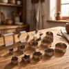 30 Pcs Stainless Steel Geometric Cookie Cutters, Baking Set. 19x11cm, Food Grade, for Cake & Cookies