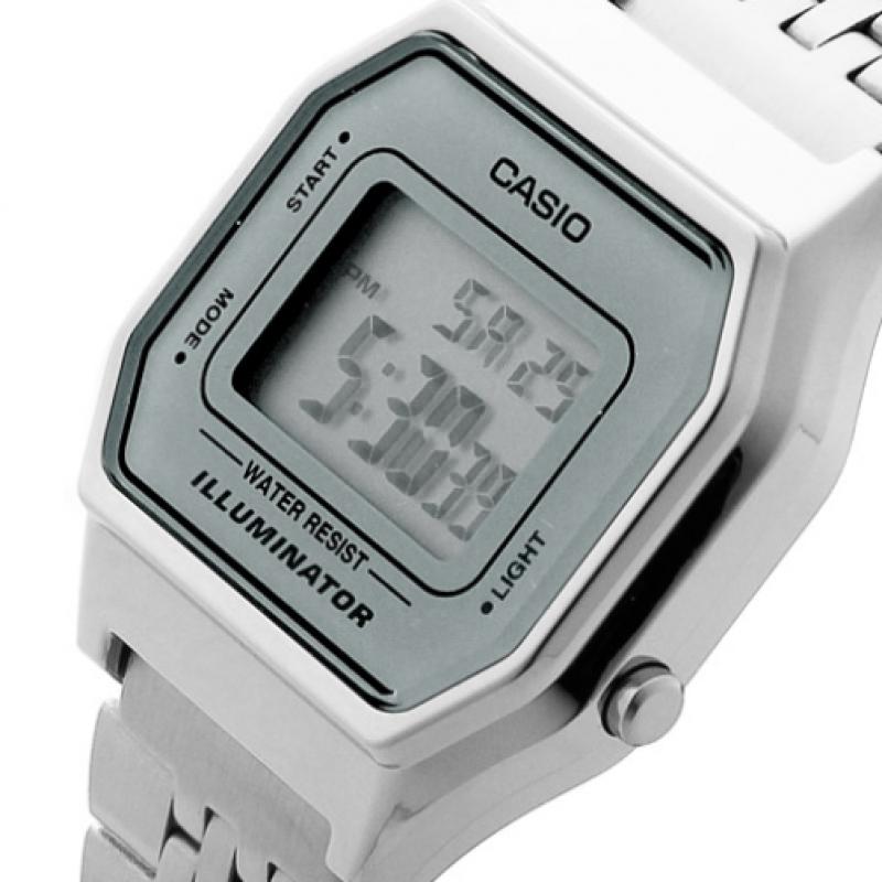 Casio La680wa 7df  La680wa 7  Digital Square Vintage Retro Public Metal Watch