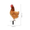 Garden Stakes Decoration Easy To Use Artwork Ornaments Acrylic Figurine Chicken Sculpture for Backyard Patio Garden Porch Fence